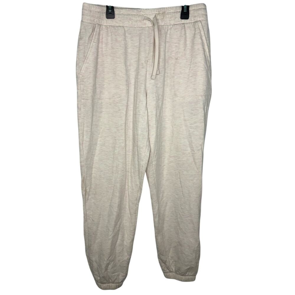 Haven Well Within Joggers Size Large Pink Cream Soft Fleece Sweatpants Comfy